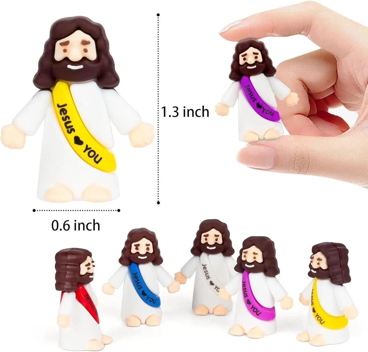 10-60PCS Mini Jesus Figures Christmas Christian Decor –Little Religious Figurine