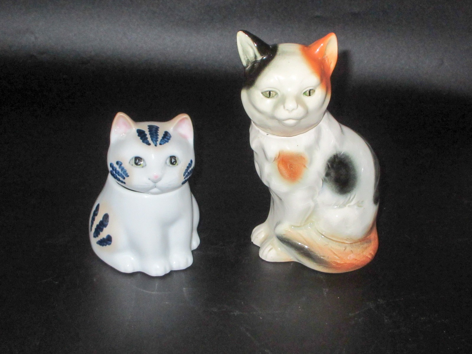 Vintage Calico Cat Decanter & Henrickson Imports Calico Ktty Cat Lidded Sugar