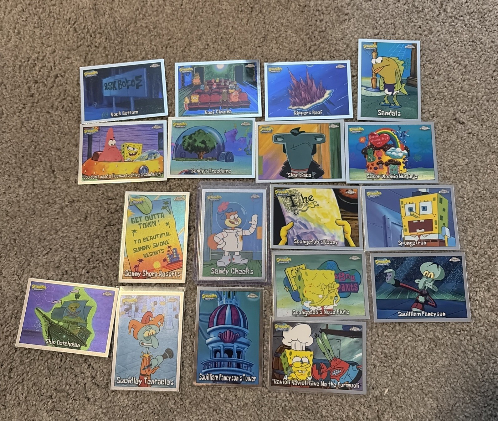 2025 Topps Chrome SpongeBob SquarePants - Lot Of 18 Base Cards (No Duplicates)