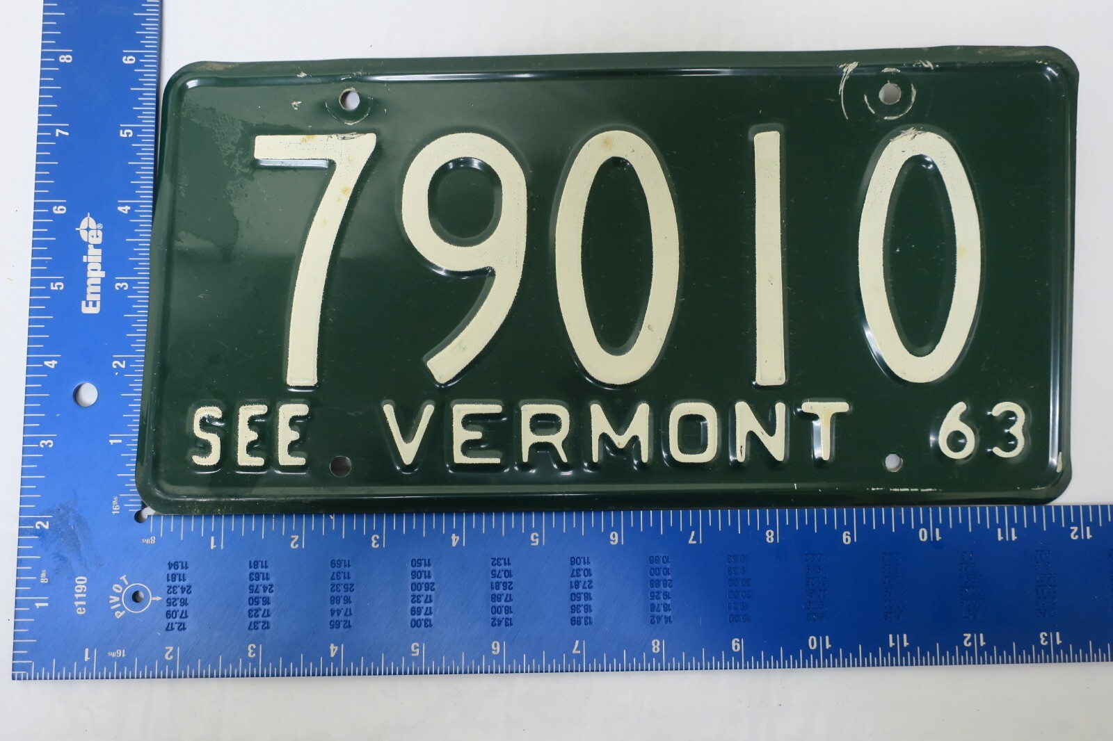 1963 63 VERMONT VT LICENSE PLATE TAG #79010