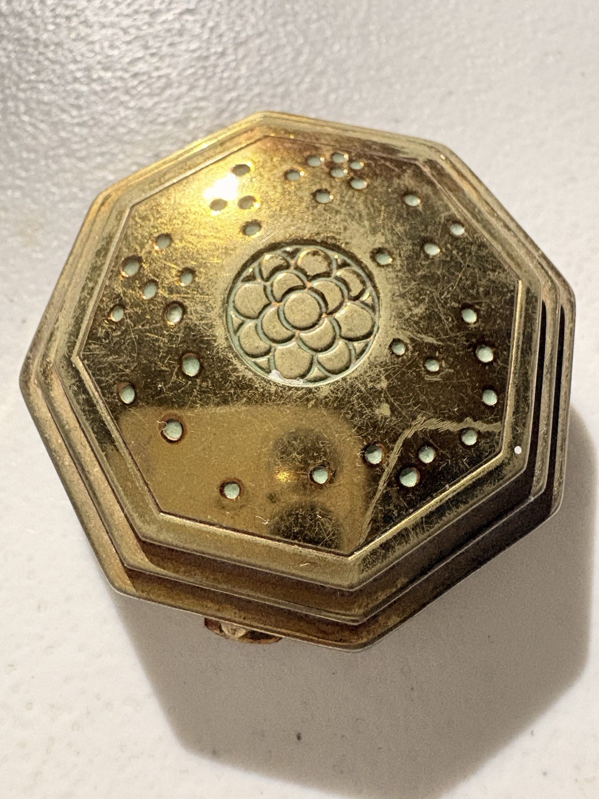 Vintage RICHARD HUDNUT LE DEBUT Ladies Compact Rare 1920s-30s Octagon Powder