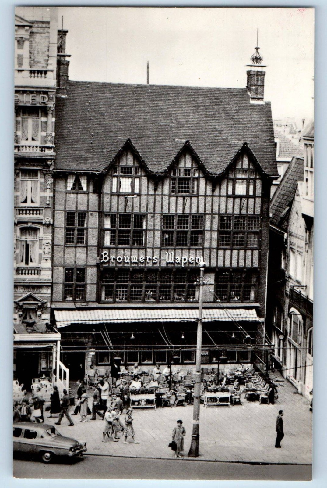 Amsterdam Netherlands Postcard Restaurant Het Brouwerswapen c1950\'s RPPC Photo