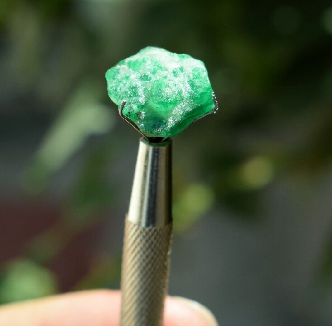 13.35CT. Amazing Well Terminated Top Green Swat Emerald Crystal @ PAK