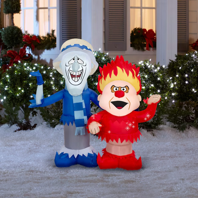 4 FT HEAT & SNOW MISER BROTHERS YEAR WITHOUT SANTA CLAUS INFLATABLE