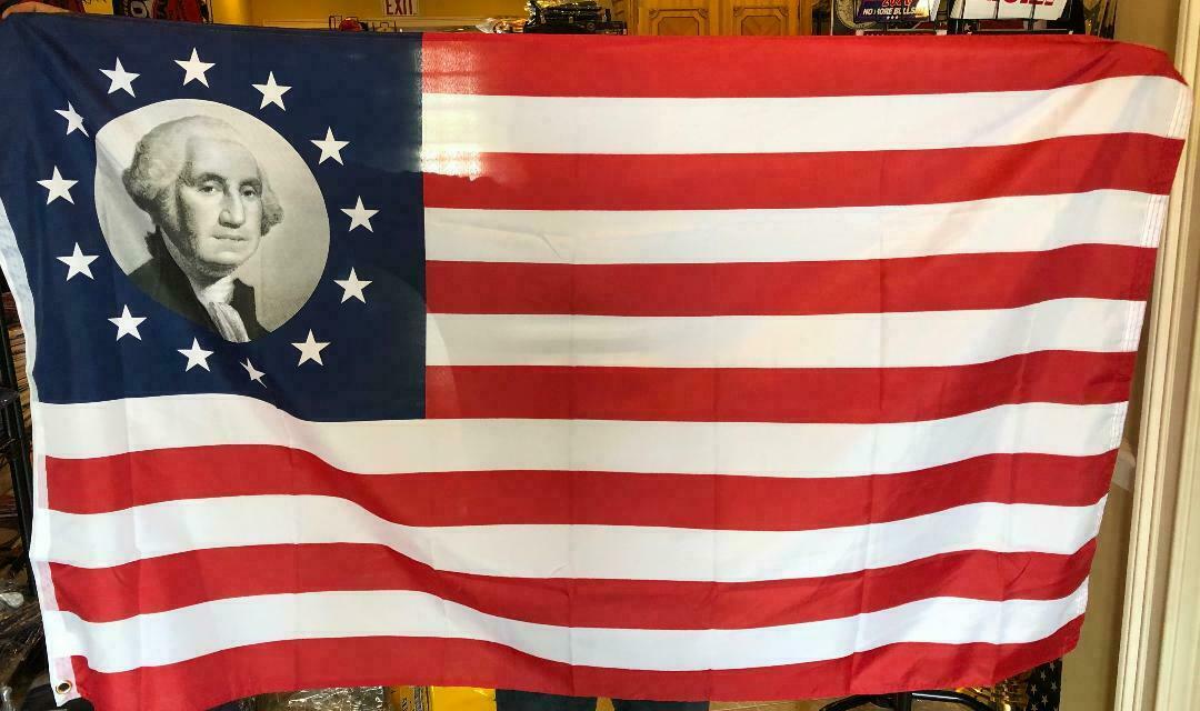 UNITED STATES PRESIDENT GEORGE WASHINGTON CAMPAIGN FLAG 3X5 AMERICAN BETSY ROSS