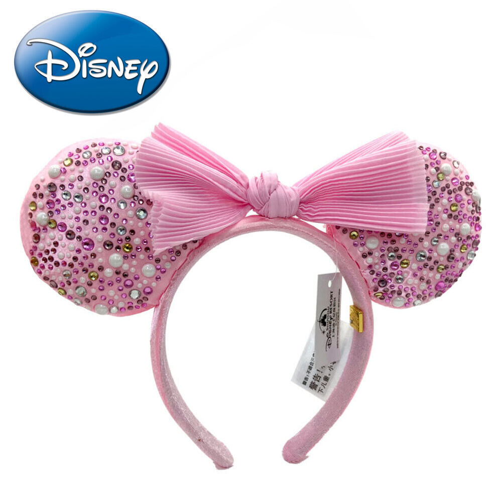 Disney'Parks Ears BaubleBar Millennial Pink Minnie Ears Pearl Headband 2024