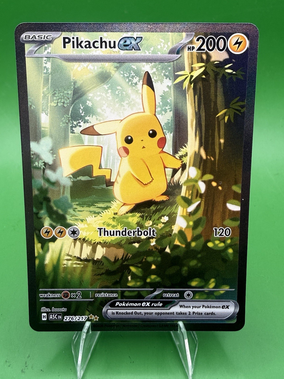Pikachu ex #276/217 Special Illustration Rare (SIR) from Pokémon Ascended Heroes
