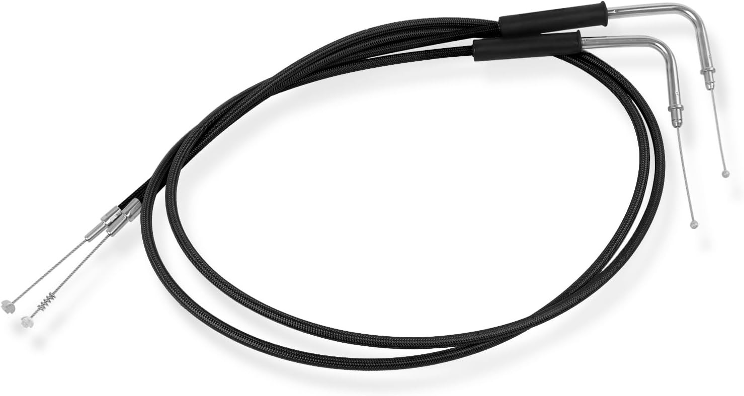 39inch Stainless Steel Throttle Idle Cable Kit for Harley Dyna Softail XL