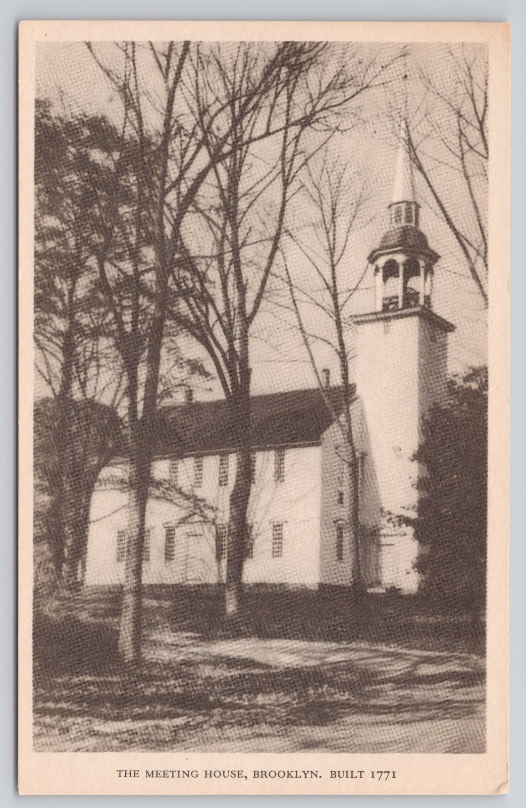 Brooklyn CT Connecticut Meeting House Built 1771 Postcard