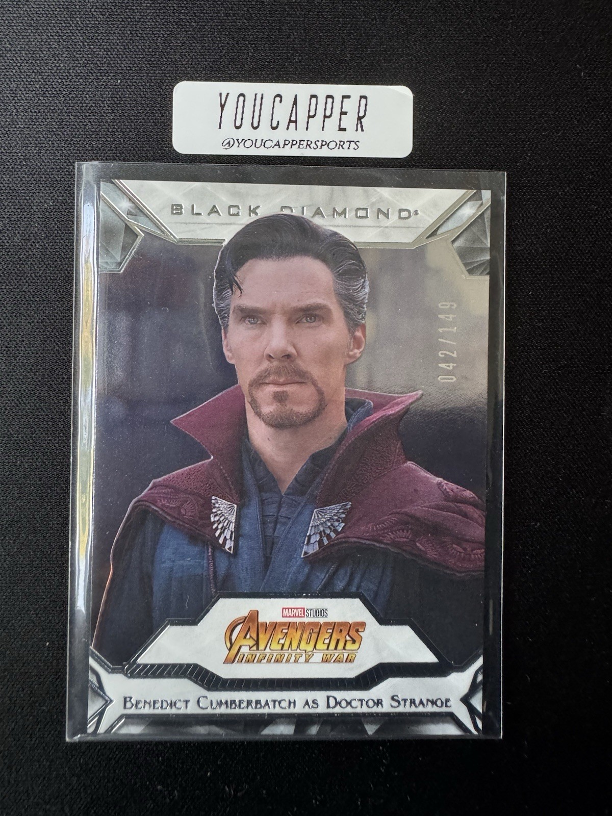 2021 UD Marvel Black Diamond Benedict Cumberbatch Doctor Strange /149 Avengers