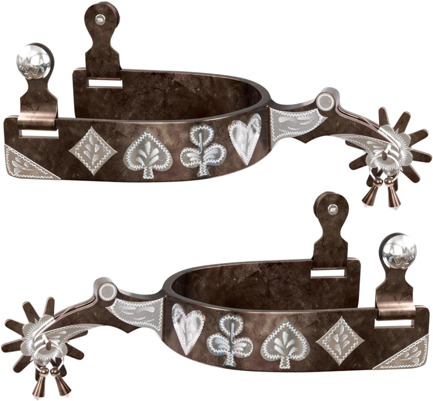 Western Cowboy Spurs, 1 Pair Horse Spurs with Rowels, Antique Men Horse Boot Spu