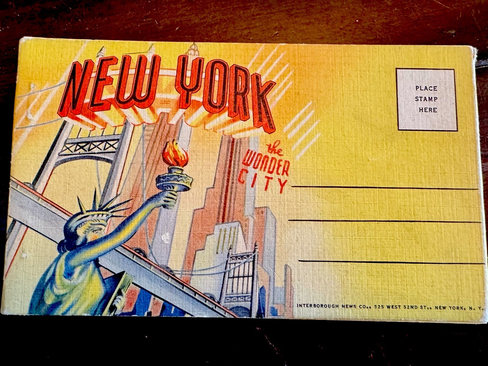Vintage 1940's New York City - The Wonder City - Postcard Booklet - 20 Postcards