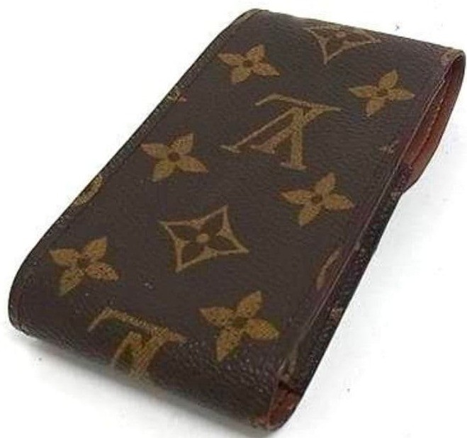 Auth LOUIS VUITTON Monogram Cigarette Case M63024 Brown Vintage Holder