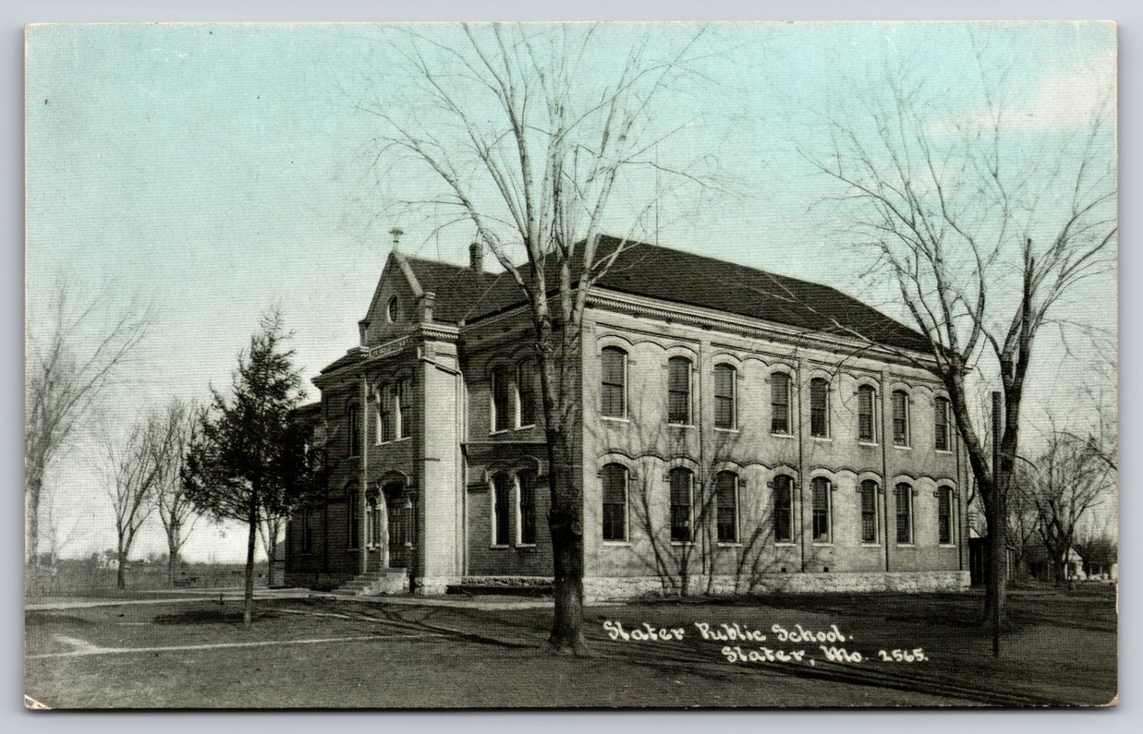 Slater Missouri Public School Building Postcard
