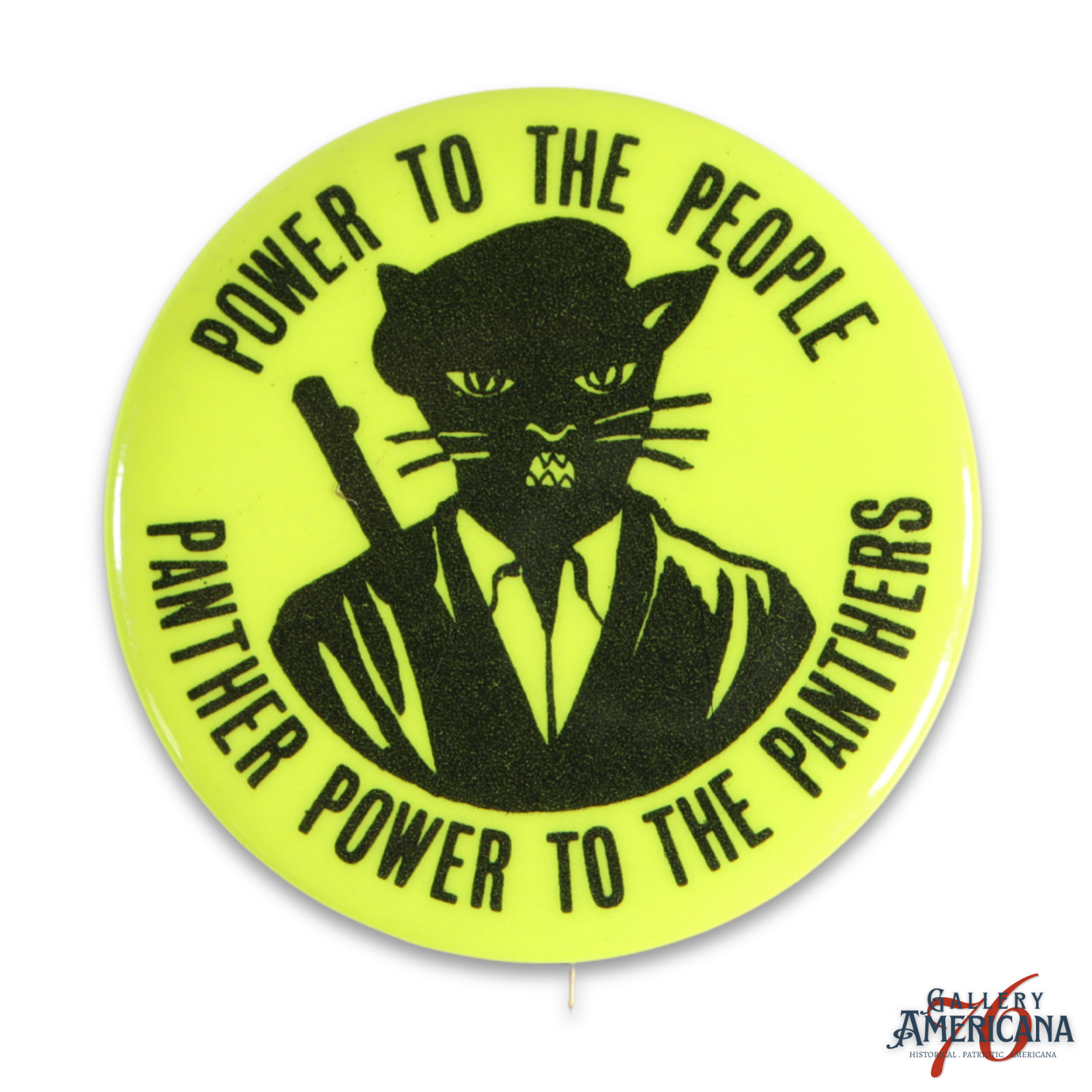 “Power to the People” Black Panther Party Pinback Button 1 1/2