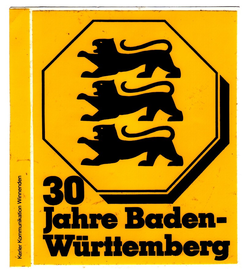Baden-Württemberg STICKER - 30 years