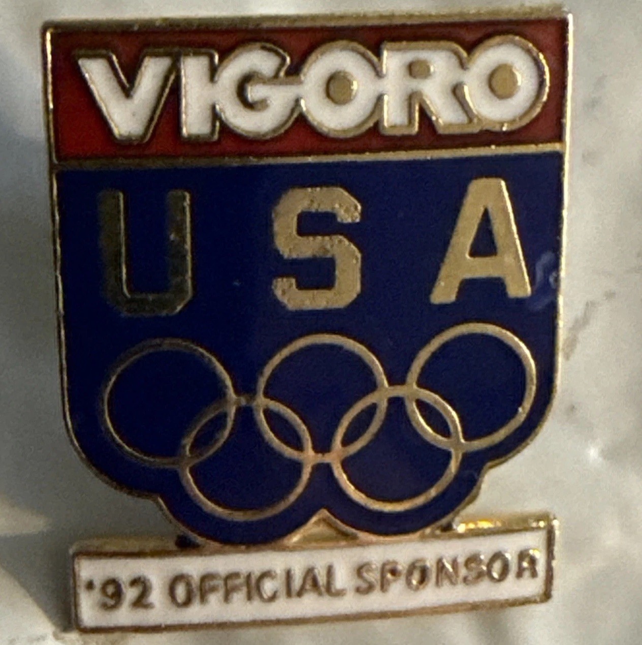 USA Olympic Sponsor Pin 1992 Vigoro