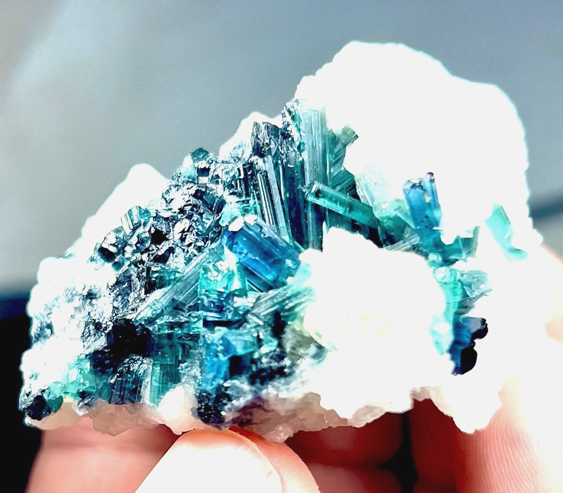 415 Carats Top Quality Indicolite Tourmaline Crystal Bunch Specimen from Afghani