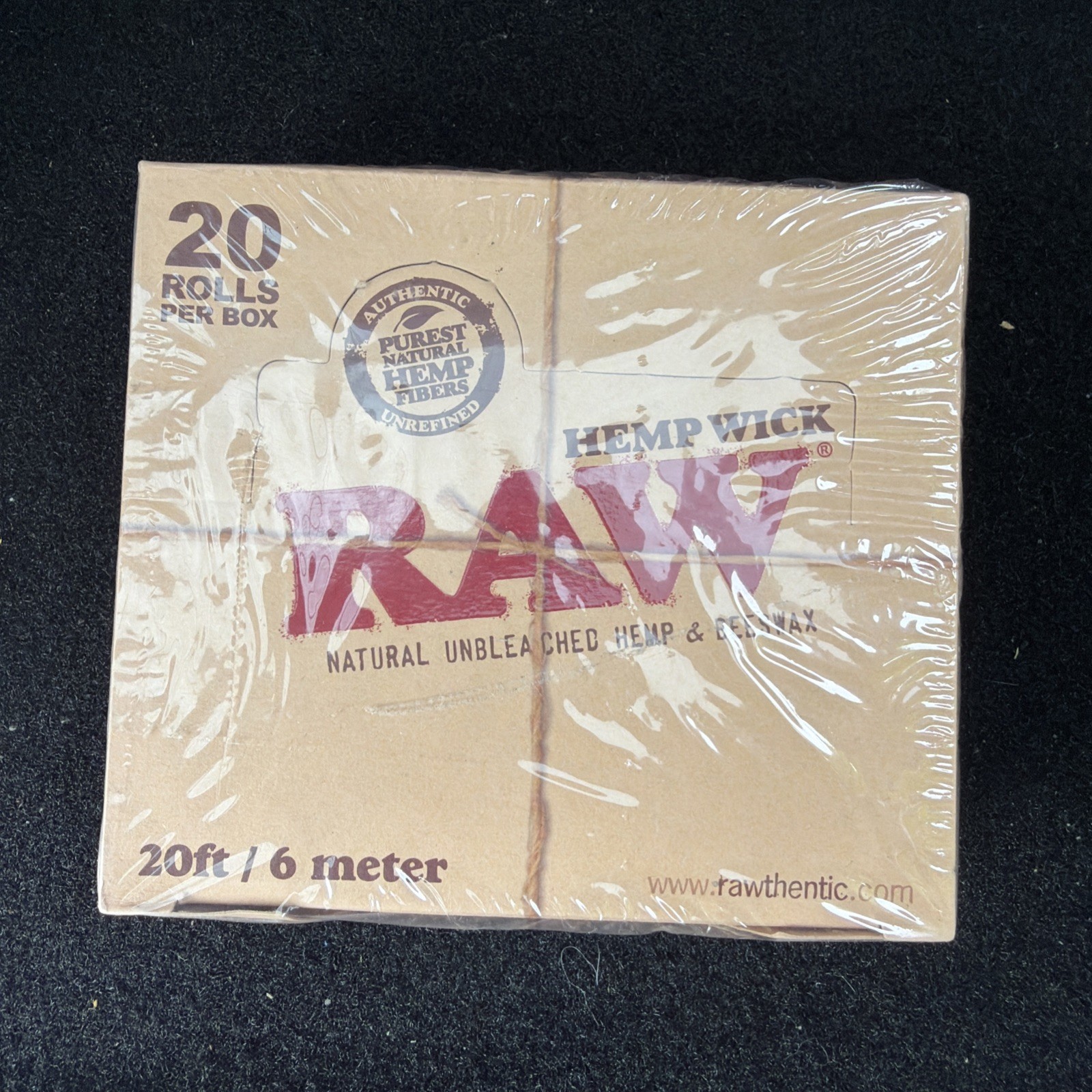 RAW HEMP WICK Full Display Box of 20 Rolls (20 ft Per Roll) Hemp and Beeswax