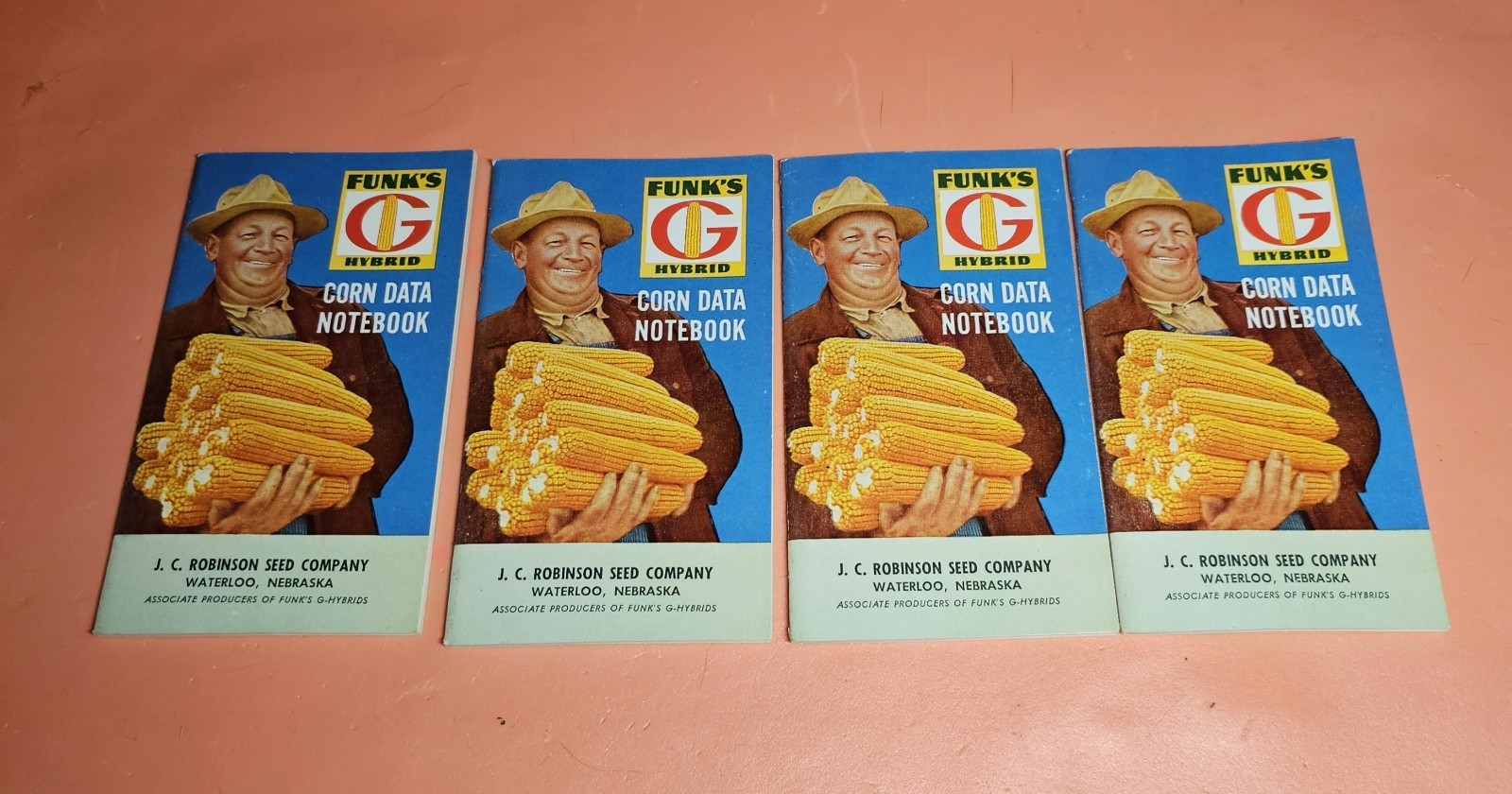 4 Vintage 1954 Funk\'s Hybrid Seed Corn Pocketbooks
