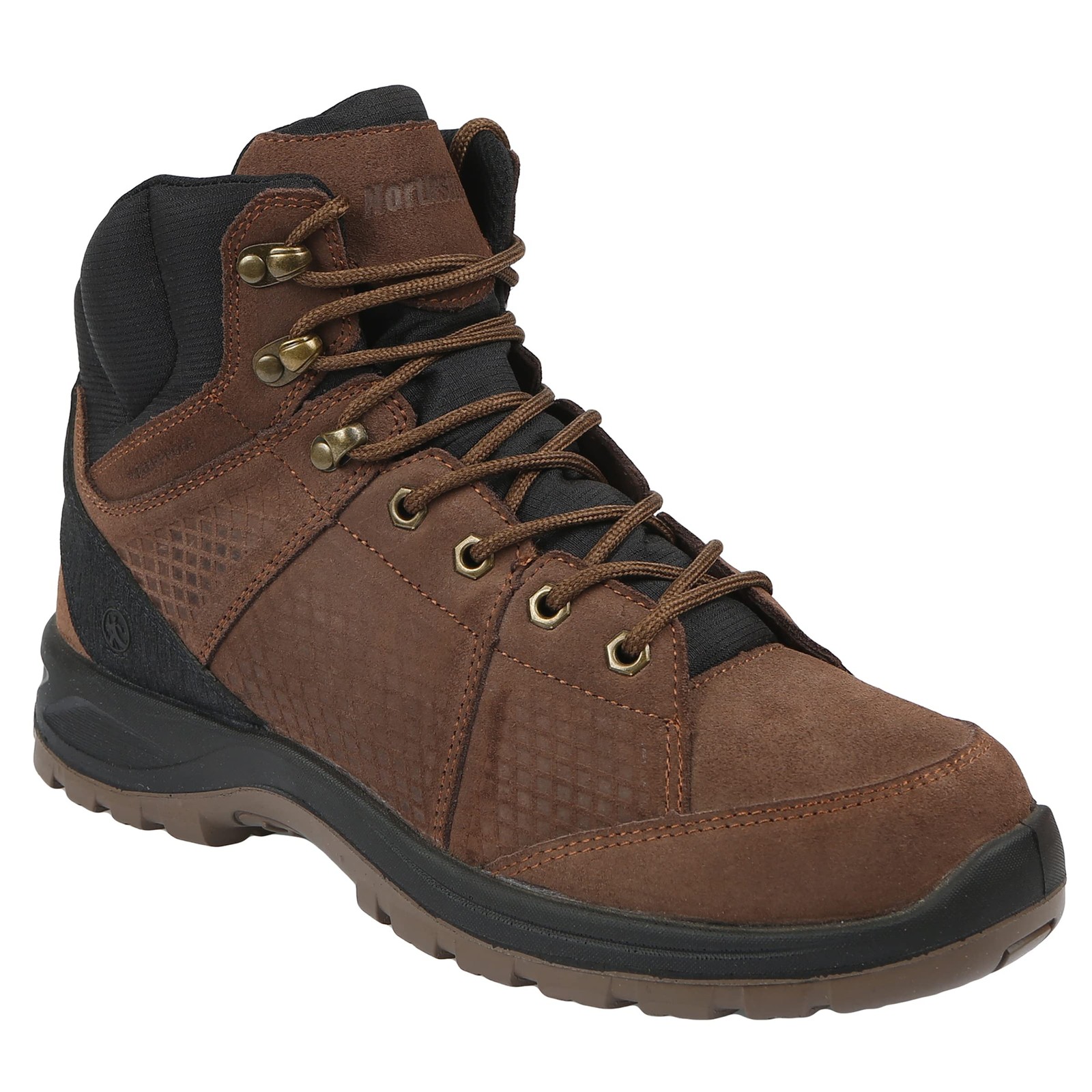 Northside Men's Rockford Mid Waterproof Hiking Boot, Dark Brown, 12