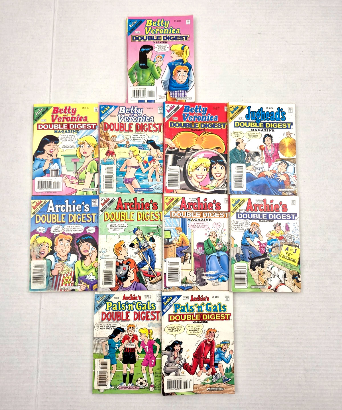 Vintage Archie Comics Double Digest (Betty & Veronica , Jughead) Lot of 11