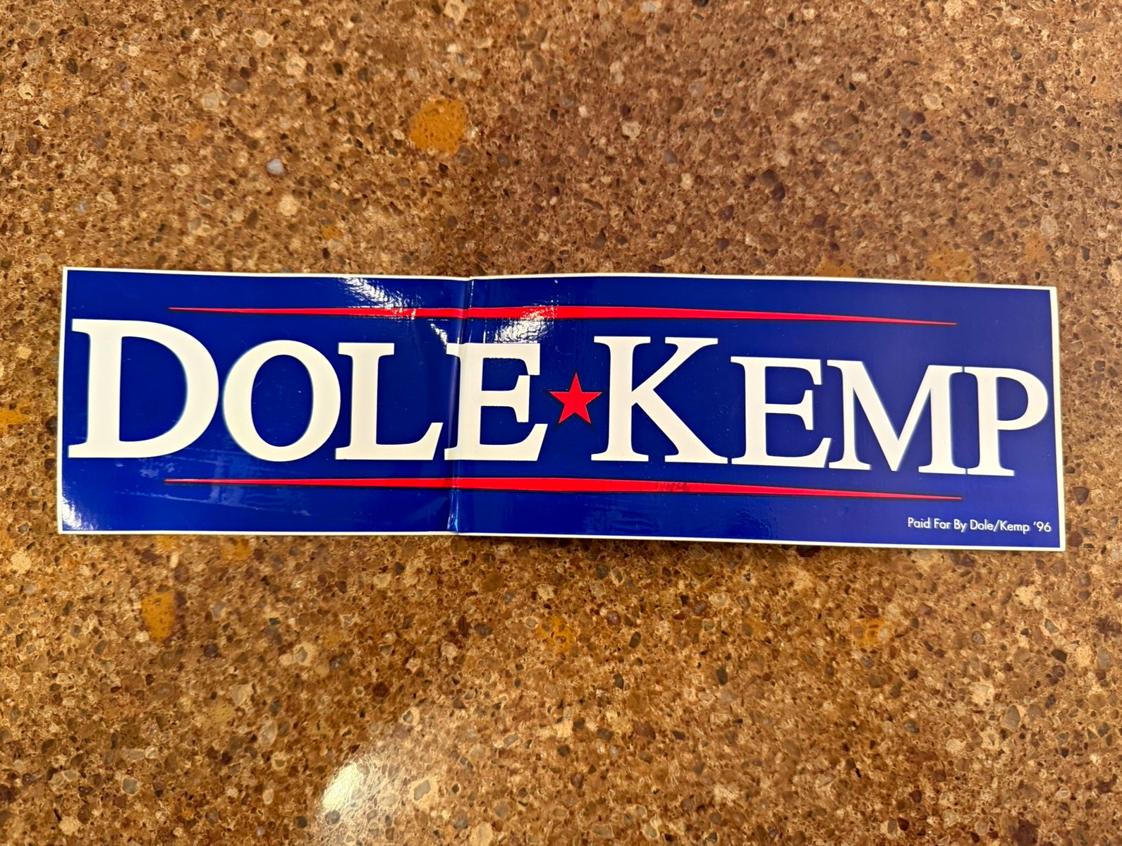 Bob Dole Dole/Kemp \'96 Republican Presidential Campaign Sticker 1996