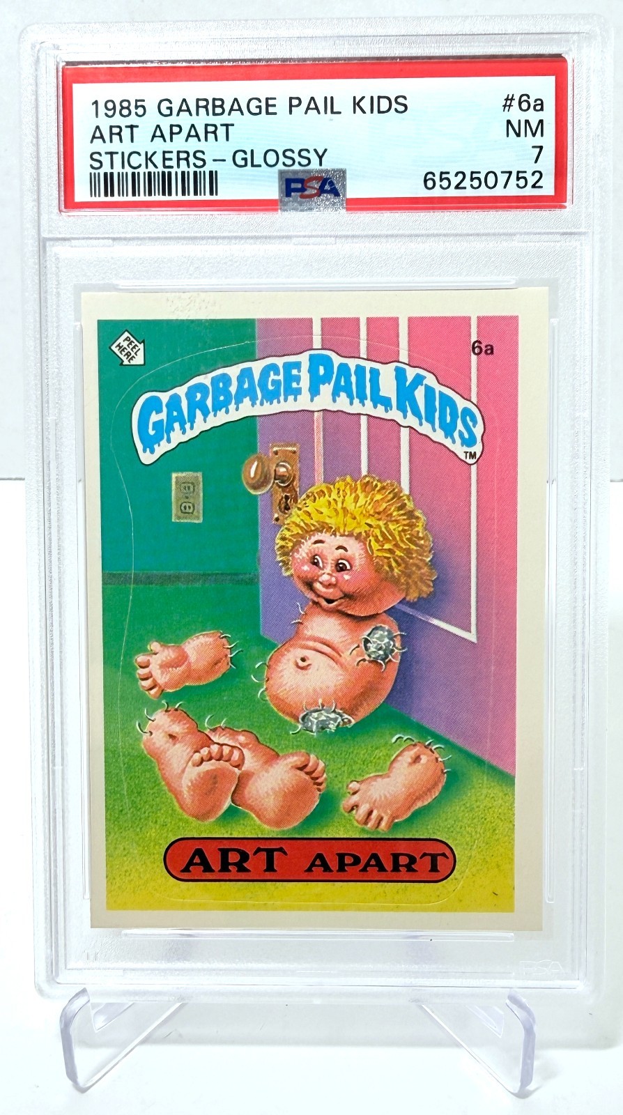 1985 Topps Garbage Pail Kids Series 1 - #6a Art Apart - PSA 7 NM