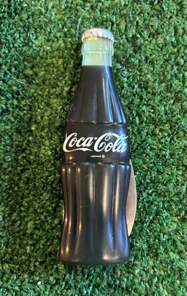 1998-1999 Franklin Mint Coca-Cola Pocket Knife and Bottle Opener 4-1/4\