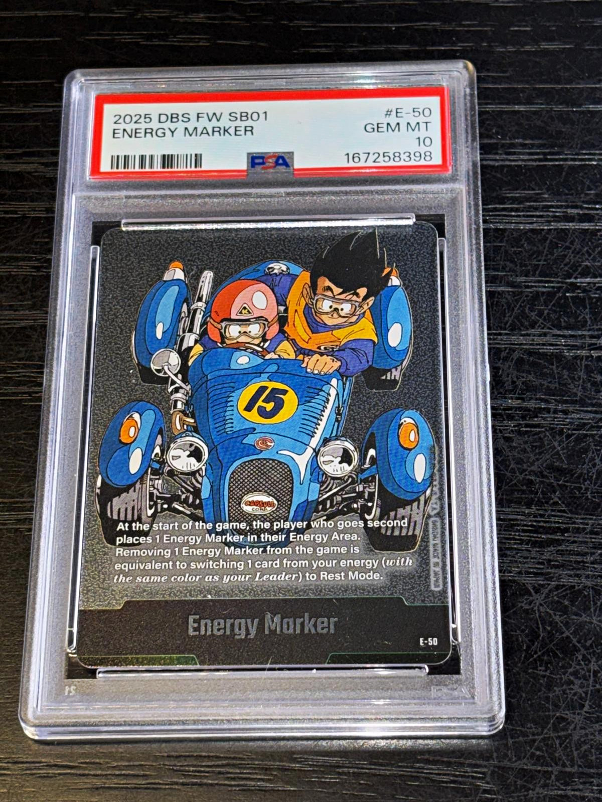 PSA 10 2025 Dragon Ball Super DBS FW SB01 Energy Marker #E-50
