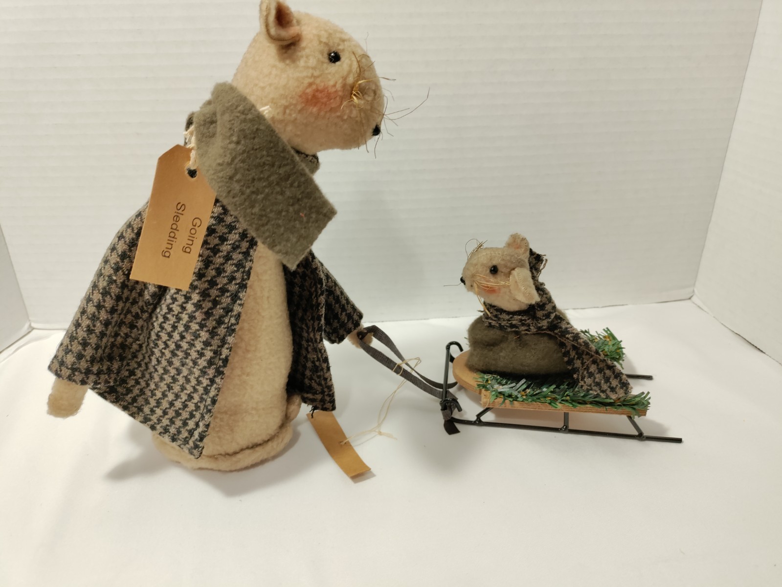Pearson's Simply Primitives Going Sledding Mouse and Baby Mouse