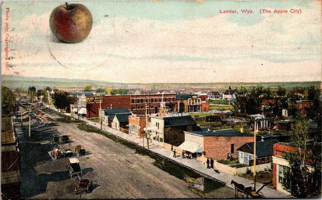 Lander Wyoming The Apple City May 19 1908 Divided Back Postcard