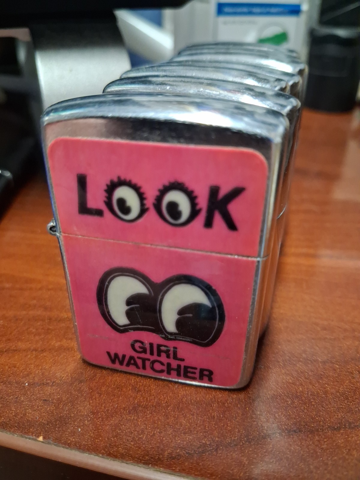 Vintage 60’s  My Lite Lighter ( Look Girl Watcher ) Neon Pink 