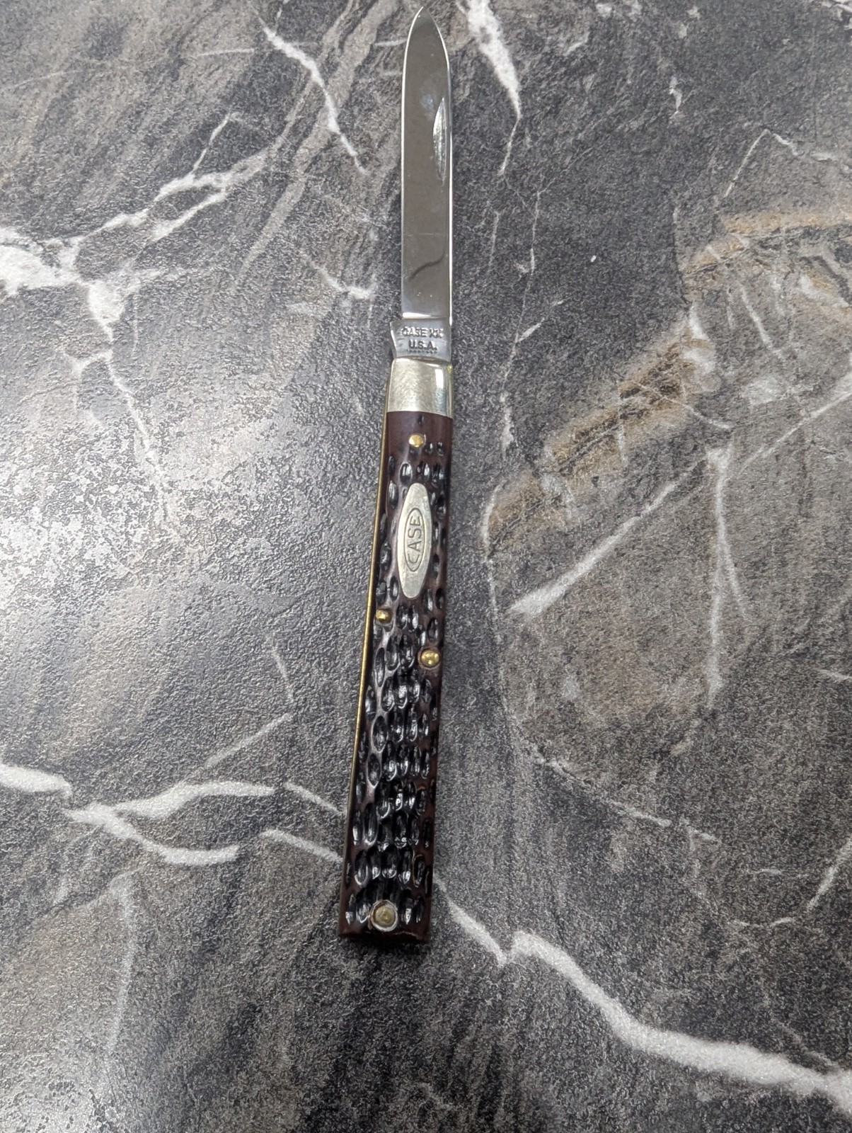 Vintage 1972 8 Dot Case XX USA 6185 Doctors Knife Delrin Handles Single Blade