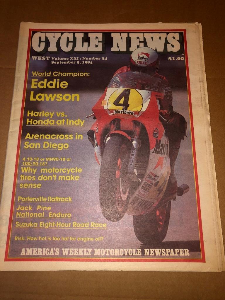 CYCLE NEWS WEST Newspaper Vol XXI #34 Sep 1984 vtg mx ahrma motocross motorcycle