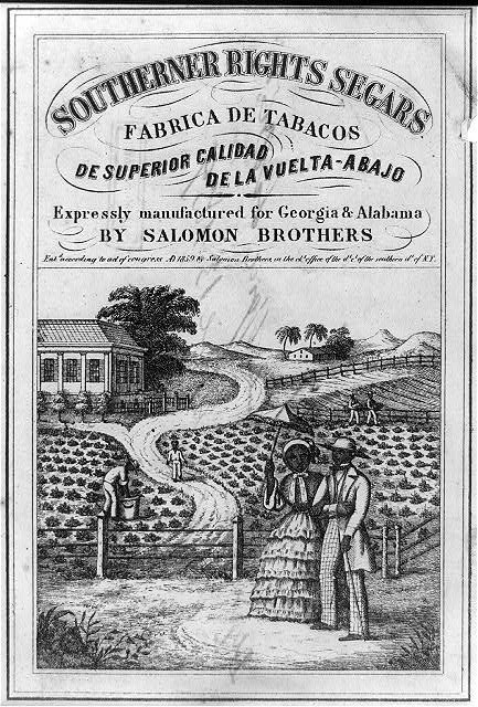 Photo:Georgia Alabama Tobacco Plantation Slave Life Cigar Label 1859