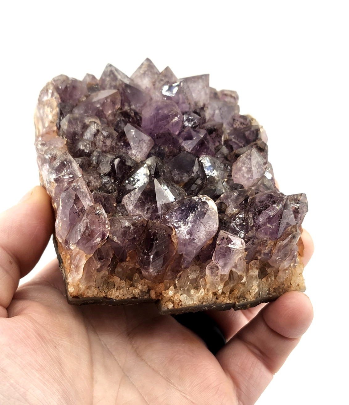664G Natural Amethyst geode quartz cluster crystal specimen Healing Brazil 1971