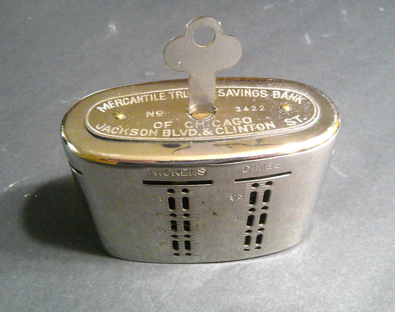 The Branch Bank Mercantile Trust & Savings Bank of Chicago # 3422  6 slots W/Key