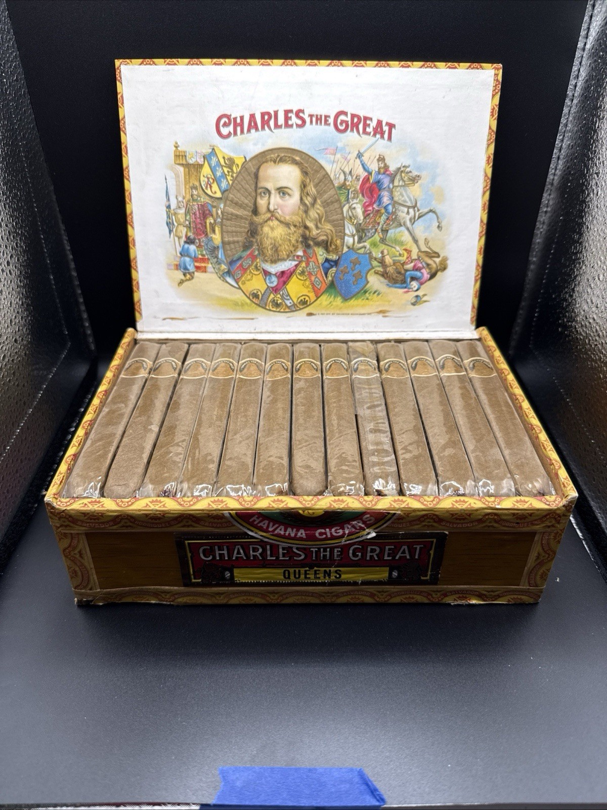 Rare Vintage Charles the Great Cigar Box Excellent Graphics Display S. Rodriguez
