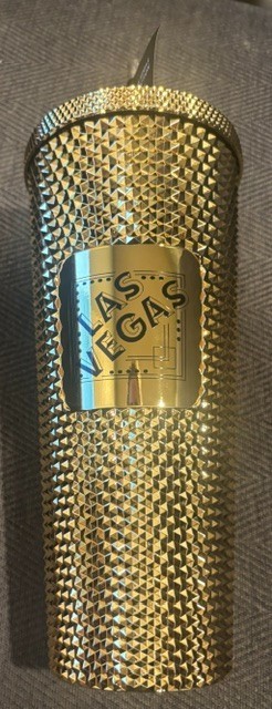 Starbucks Las Vegas Nevada Gold Studded Tumbler 24 oz Venti Cold Cup BRAND NEW Starbucks Las Vegas Nevada Gold Studded Tumbler 24 oz Venti Cold Cup BRAND NEW
