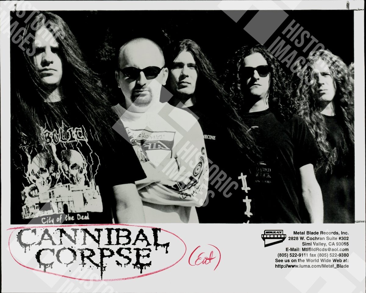 1998 Promotional photograph of the band Cannibal Corpse