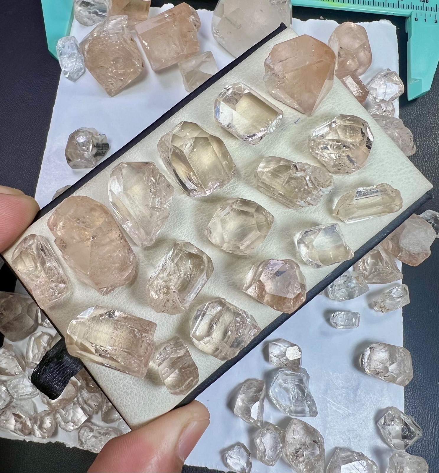 500g Natural Cutting Grade Topaz Crystals Lot Available From Skardu