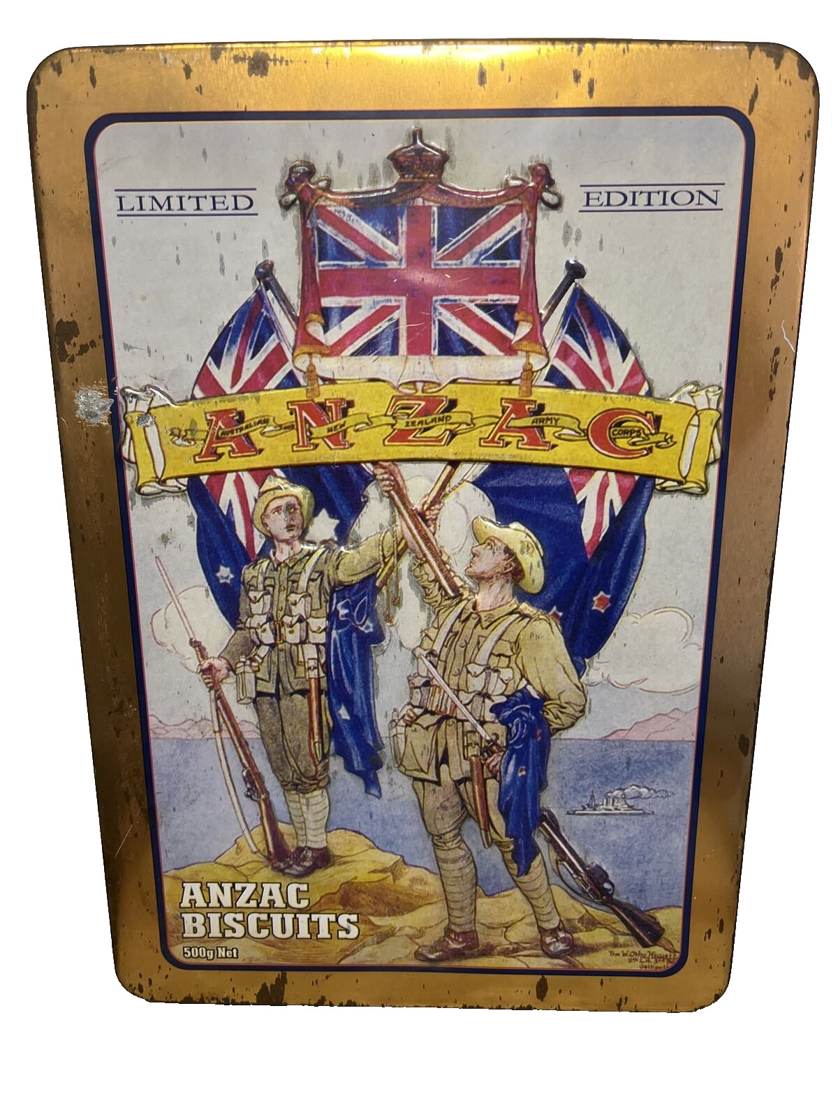 Anzac Vintage Limited Edition Empty Collectable Tin Container Display Decor ]