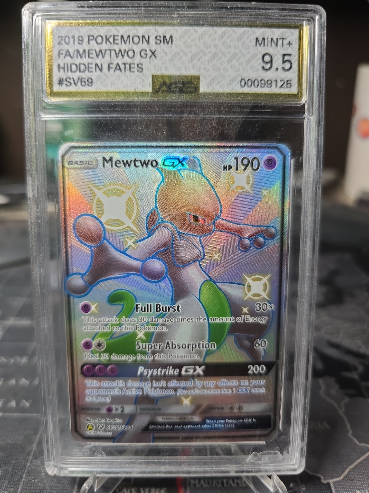 Mewtwo Gx Shiny SV59/SV94 CGC MINT 9.5 2019 Pokémon Hidden Fates