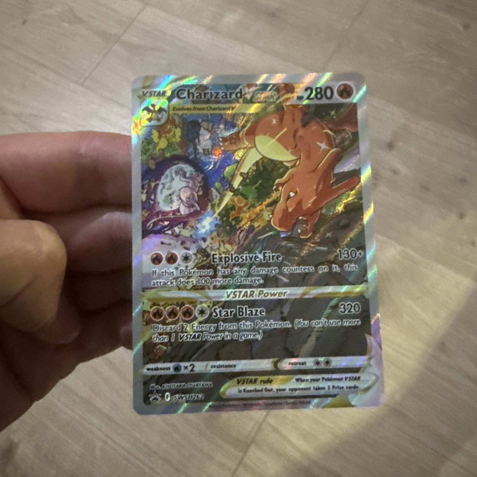 Pokémon TCG Charizard VSTAR SWSH262 PROMO Charizard Vs Mewtwo