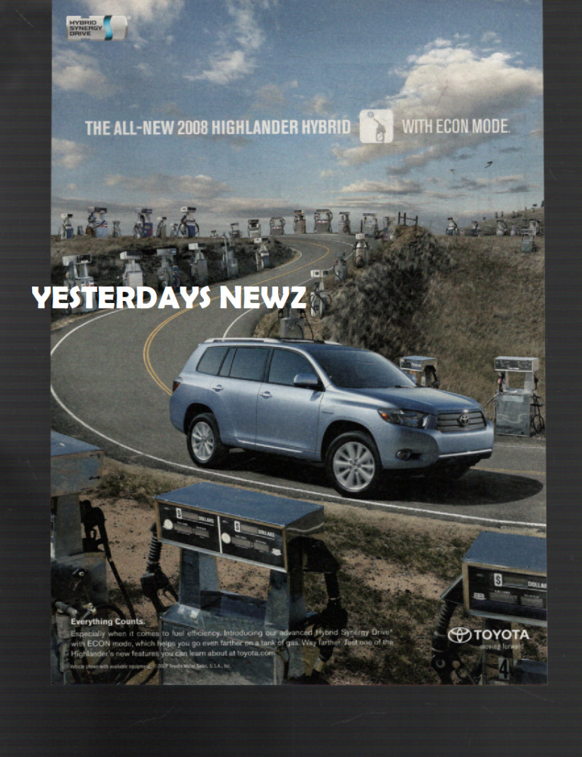 2008  Print Ad for Toyota Highlander Hybrid \
