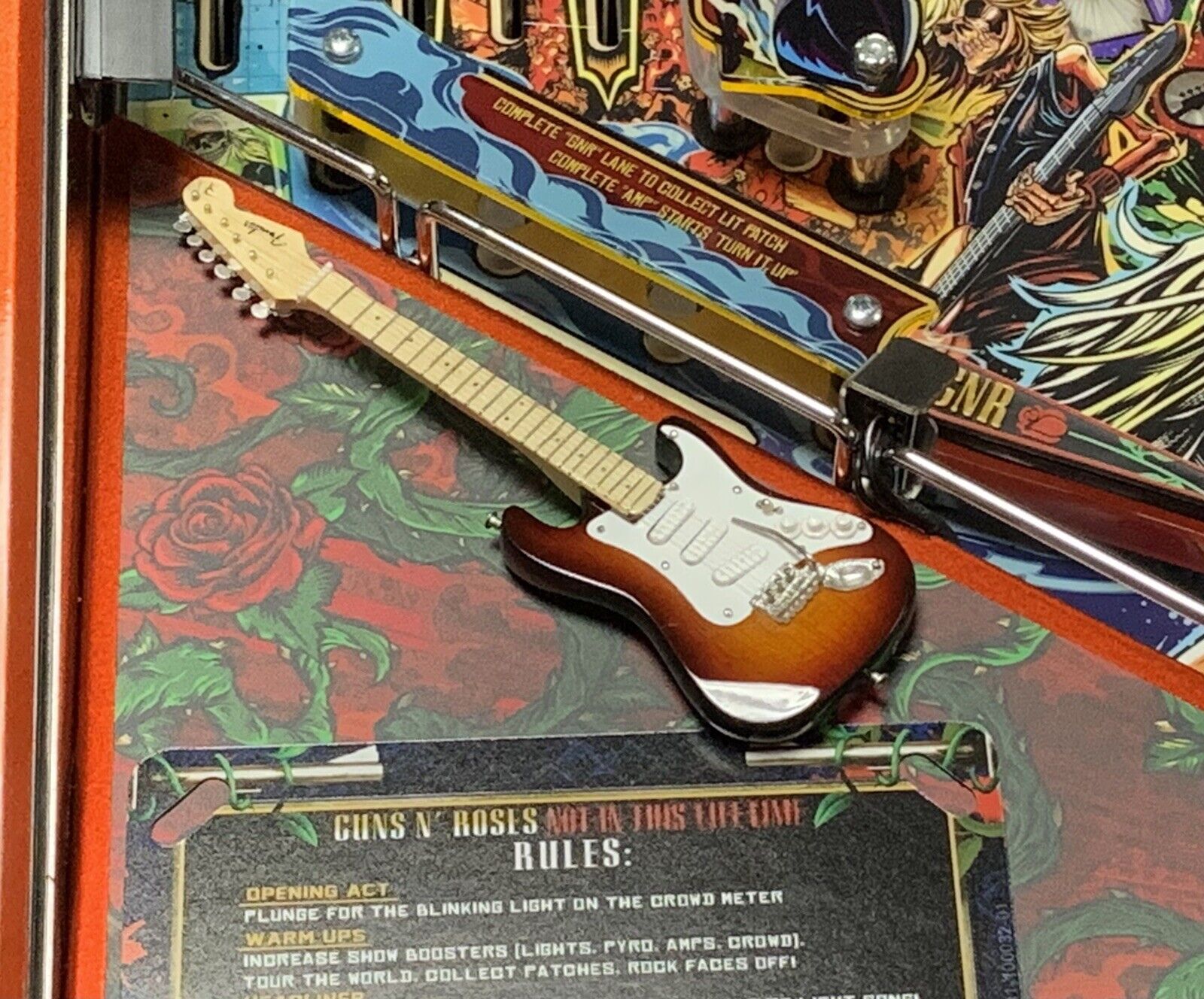 Jersey Jack Guns n Roses FENDER Guitar GNR Pinball Machine Mod