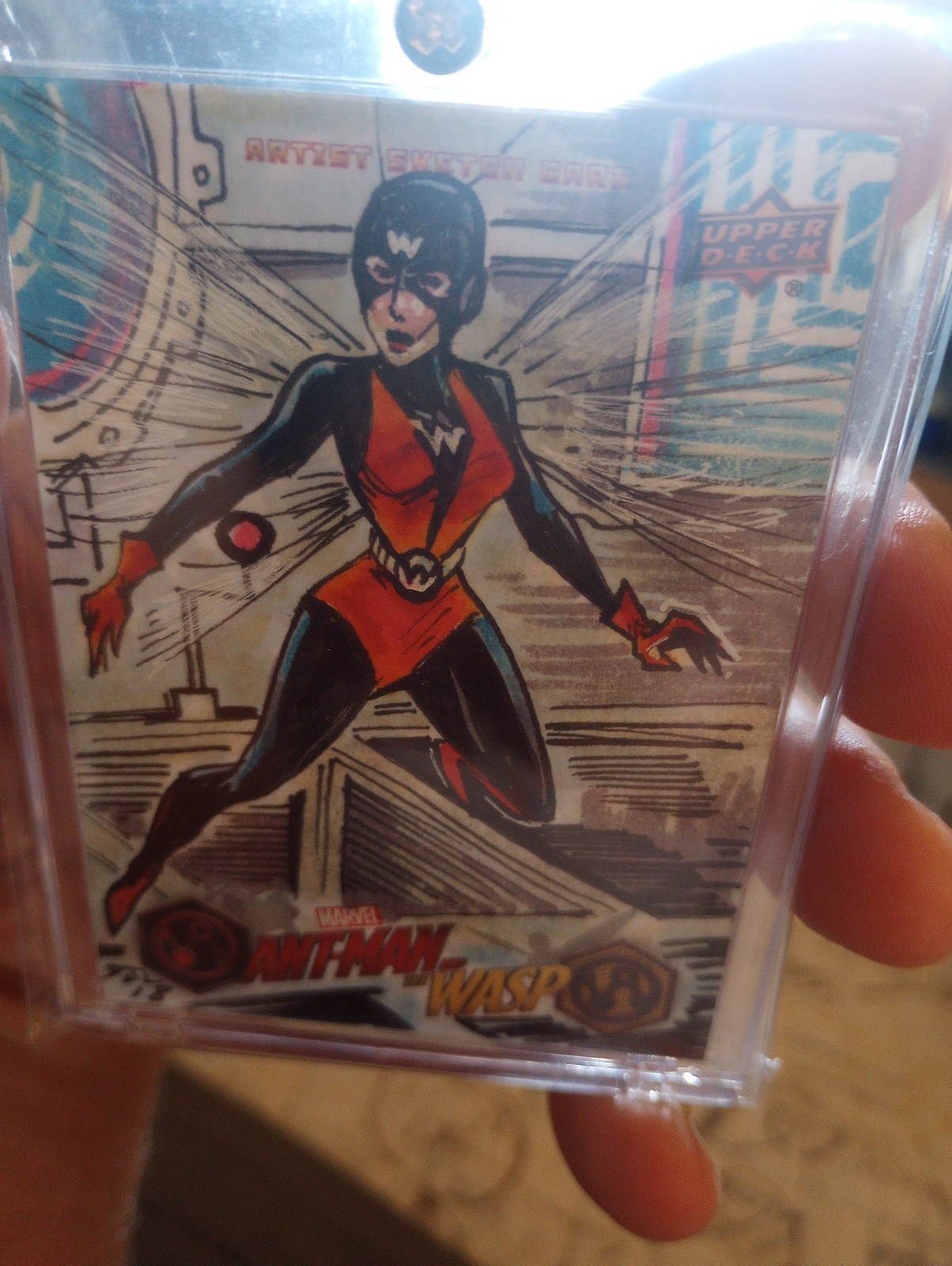 Marvel Ant Man Wasp sketch card 1/1  sketch card hand drawn Rittenhouse