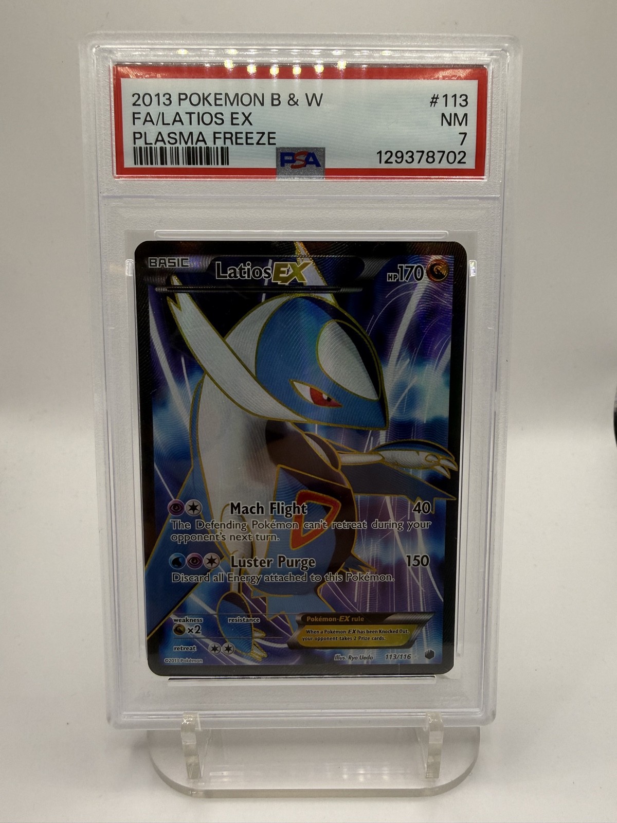 Latios EX (113 Full Art) 113/116 Plasma Freeze Holo PSA 7 Latios EX (113 Full Art) 113/116 Plasma Freeze Holo PSA 7