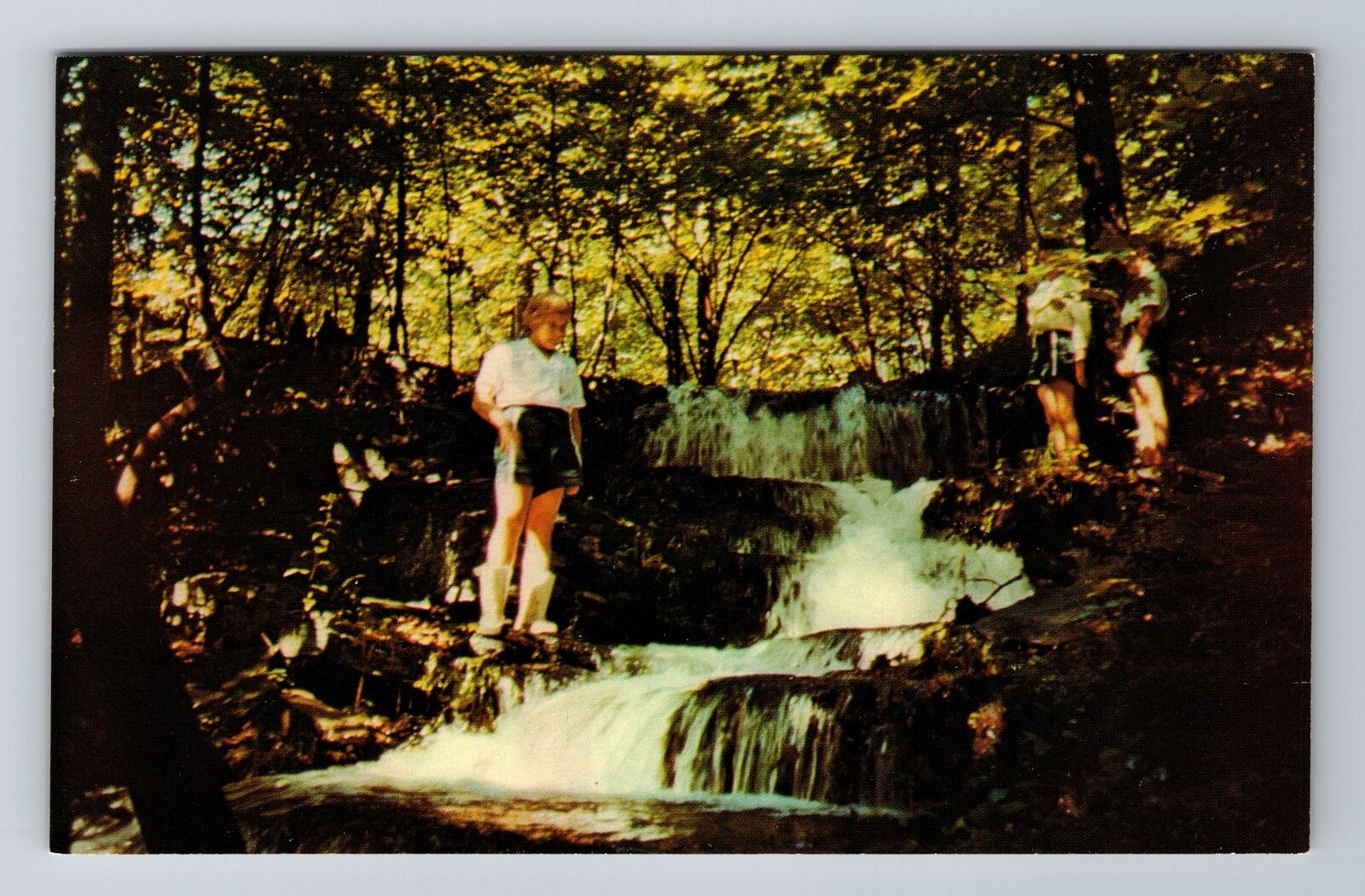 Dingman's Ferry PA-Pennsylvania, Camp Hidden Falls, Antique, Vintage Postcard